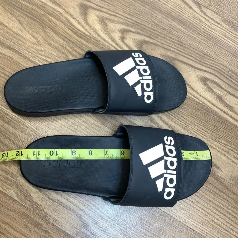 Adidas Adilette Comfort Slides Mens Size 11 Sandal Slippers GY1945 Black White